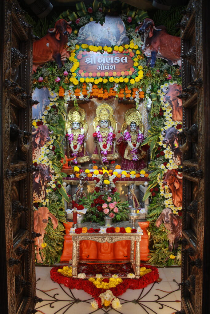શણગાર દર્શન - શનિવાર "પ.પૂ. શ્રી વિસામણબાપુની જગ્યા, પ.પૂ. શ્રી શ્રી ૧૦૦૮ મહામંડલેશ્વર નિર્મળાબા, વિહળધામ પાળિયાદ, ભાદરવા સુદ - ૧ એકમ, વિક્રમ સવંત ૨૦૮૨" Shangar Darshan. Saturday-Sep- 12/09/2026