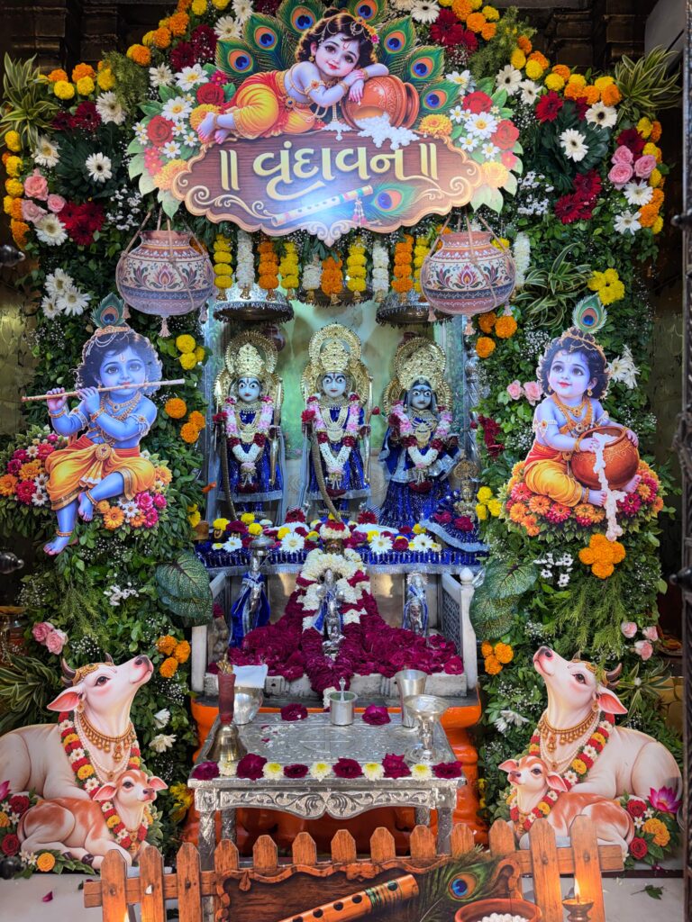 શણગાર દર્શન - શુક્રવાર (શ્રી કૃષ્ણ જન્માષ્ટમી) "પ.પૂ. શ્રી વિસામણબાપુની જગ્યા, પ.પૂ. શ્રી શ્રી ૧૦૦૮ મહામંડલેશ્વર નિર્મળાબા, વિહળધામ પાળિયાદ, શ્રાવણ વદ - ૮ આઠમ, વિક્રમ સવંત ૨૦૮૨" Shangar Darshan. Friday-Sap- 04/09/2026
